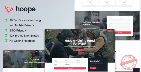 Hoope – Charity & Donation Elementor Template Kit