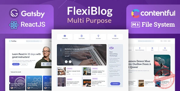 FlexiBlog – React Gatsby Multipurpose Blog Theme