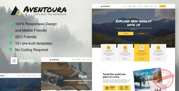 Aventoura – Travel & Tour Agency Elementor Template Kit