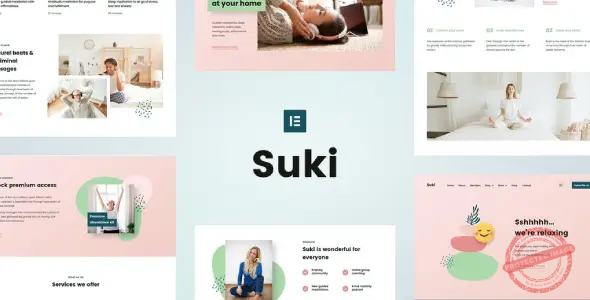 Suki – Meditation Channel Elementor Template Kit
