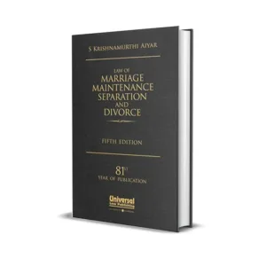 S Krishnamurthy Aiyar's Law of Marriage, Maintenance, Separation and Divorce