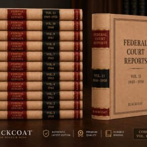 Original Federal Court Reports Complete Used Set From 1939 to 1950 in 11 Volumes With Brand New Leather Binding