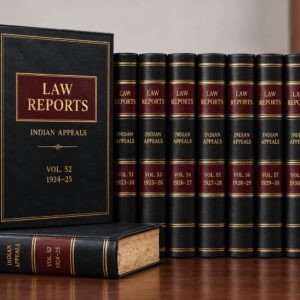 Original Law Reports - Privy Council - Indian Appeals Complete Used Set From 1872 to 1950 in 78 Volumes With Brand New Leather Binding