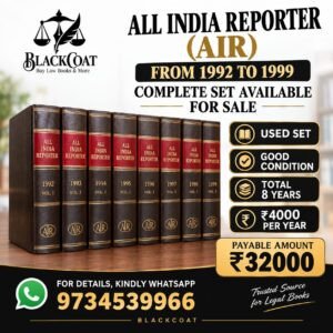All India Reporter (AIR) Complete Used Set From 1992 to 1999 in 69 Volumes With Very Good Leather Binding